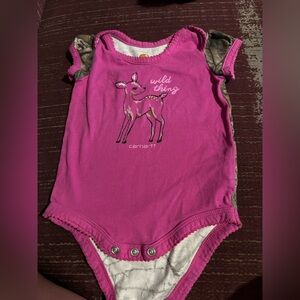 3 month Carhartt Realtree Camo onesie with Pink